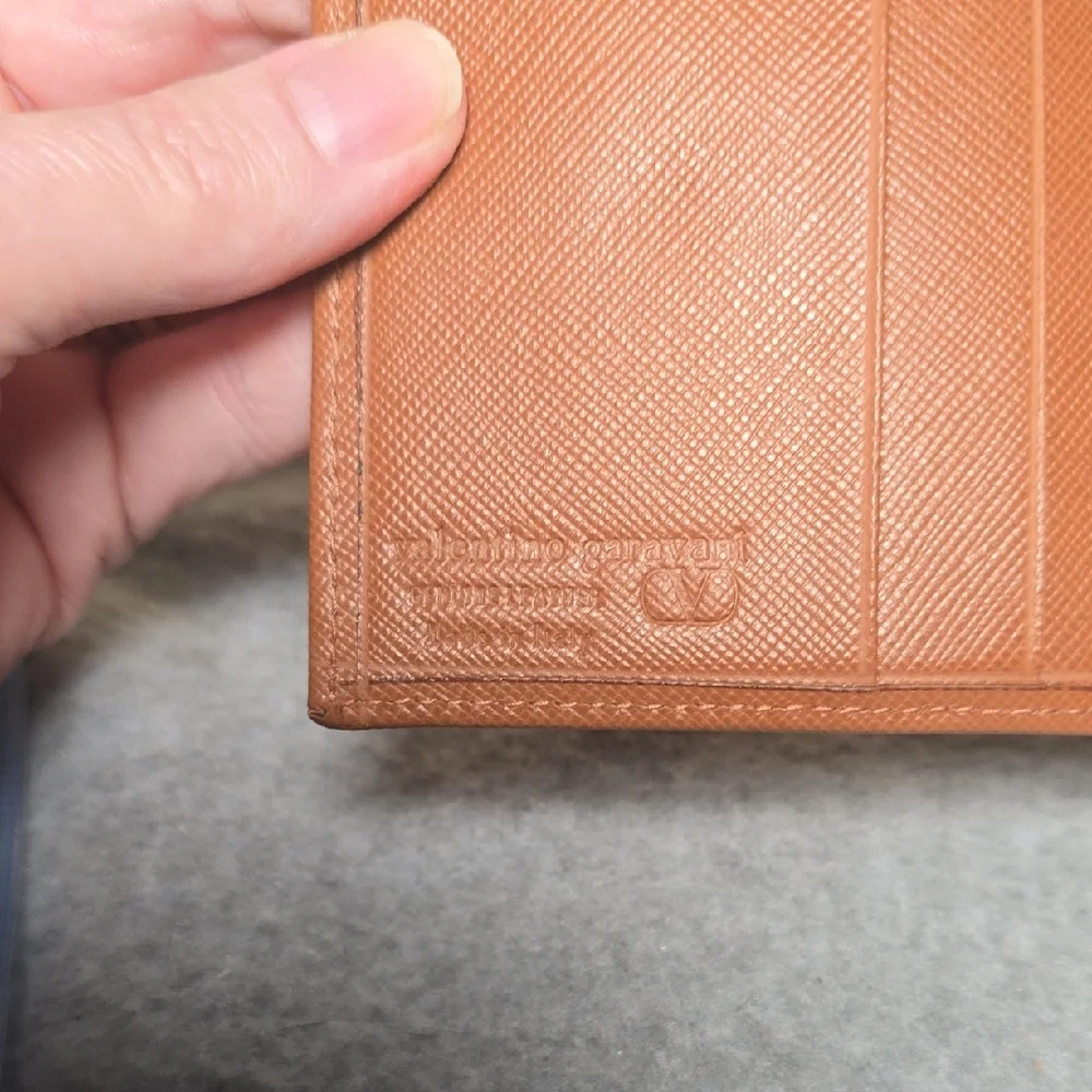 Valentino Garavani Men's Tan Leather Bifold Wallet